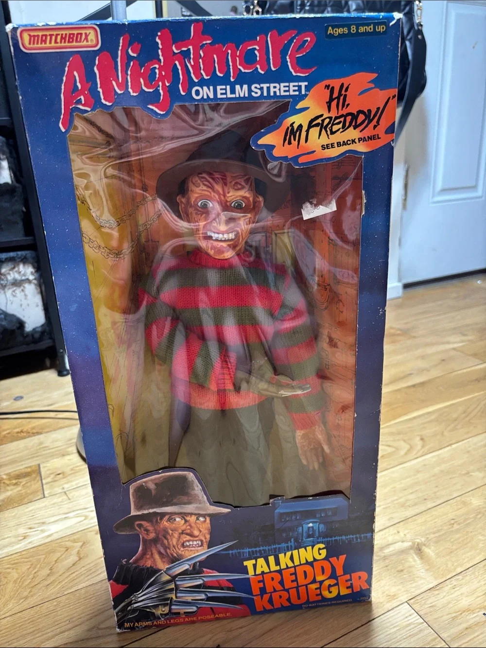 Vintage 1989 Matchbox Talking Freddy Krueger Doll Nightmare on Elm Street w/ Box - Picture 6 of 6